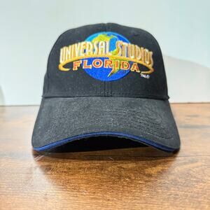 Universal Studios Florida Tag Black Full Color Center Back Strap Cap